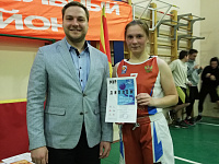 Награждение по итогам соревнований в рамках Чемпионата Школьной баскетбольной лиги «КЭС-БАСКЕТ» девушки