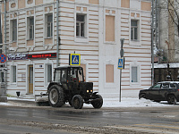 В Твери продолжается расчистка улиц и вывоз снега 