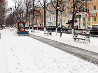 МУП «ЖЭК» очищает улицы Твери от снега