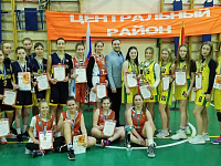 Награждение по итогам соревнований в рамках Чемпионата Школьной баскетбольной лиги «КЭС-БАСКЕТ» девушки