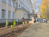 Ученики тверской школы № 17 высадили из деревьев и кустарников «Аллею знаний»