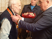 Вручение ветеранам Великой Отечественной войны знака  «Почетный гражданин города Твери»  в Заволжском районе города Твери
