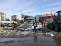В Твери снесли незаконно действовавшее кафе «Чайхана»