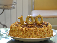  В Твери  ветеран Фаина Терентьева отметила  100-летний юбилей под музыку  в исполнении духового оркестра
