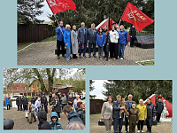 Торжественные митинги и возложения цветов к  воинским захоронениям и памятным местам, в честь Дня Великой Победы в Заволжском районе города Твери