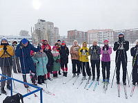Соревнования  по лыжным гонкам в рамках Спартакиады  среди команд общеобразовательных учреждений  Заволжского района города Твери 