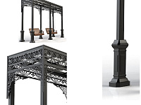 На бульваре Радищева установили каркас для парковых качелей