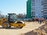 В Твери благоустраивают зеленую зону на улице Артюхиной 