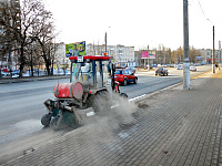 В Твери МБУ «Дороги Твери» ведет работы по весеннему содержанию УДС