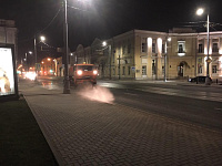Пыль на дорогах Твери убирают с помощью поливомоечных машин