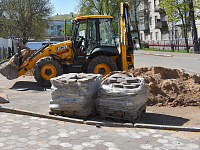 В Твери продолжается благоустройство ярмарочной территории на бульваре Ногина
