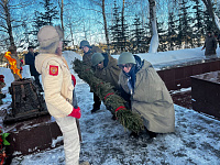 В Пролетарском районе города Твери прошли возложения цветов, посвященные Дню защитника Отечества