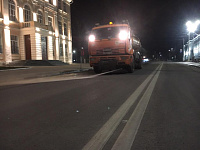 Пыль на дорогах Твери убирают с помощью поливомоечных машин