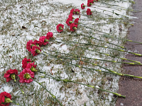 В День освобождения города Калинина от немецко-фашистских захватчиков состоялась церемония возложения цветов и венков к братскому захоронению на площади Ленина