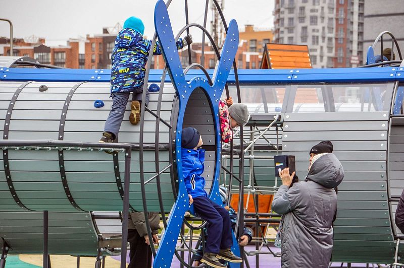 В Московском и Центральном районах Твери открыты новые детские площадки