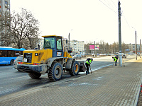 В Твери МБУ «Дороги Твери» ведет работы по весеннему содержанию УДС
